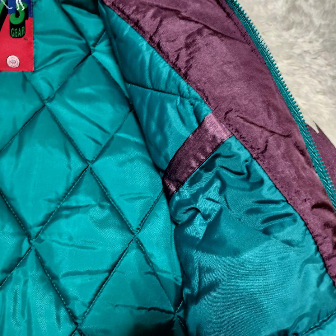 FANS NHLマイティーダックス中綿ナイロンジャケットパーカー　ヴィンテージ