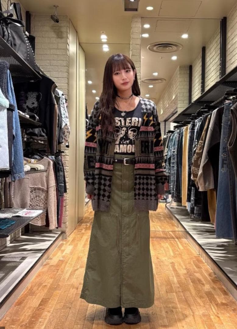 25aw　未使用　ヒステリックグラマー　サンダー柄　モヘア　カーディガン　XL