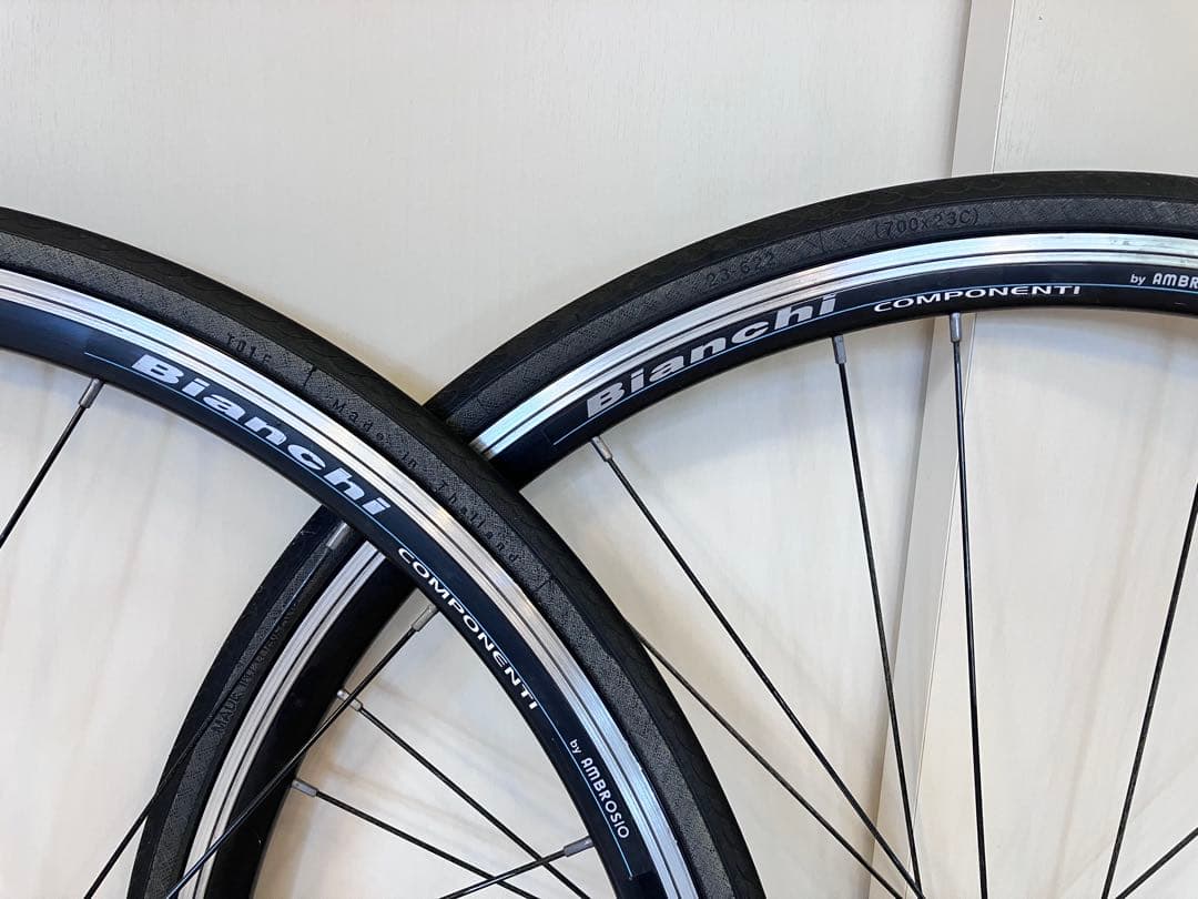 カンパフリー Bianchi純正 Ambrosio ホイール 700C タイヤ付