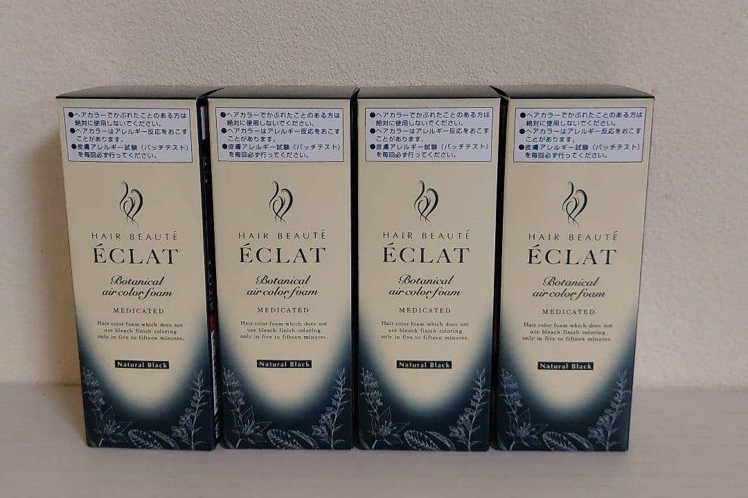 ヘアボーテエクラ　ボタニカルエアカラーフォーム　ブラック　80g 4個