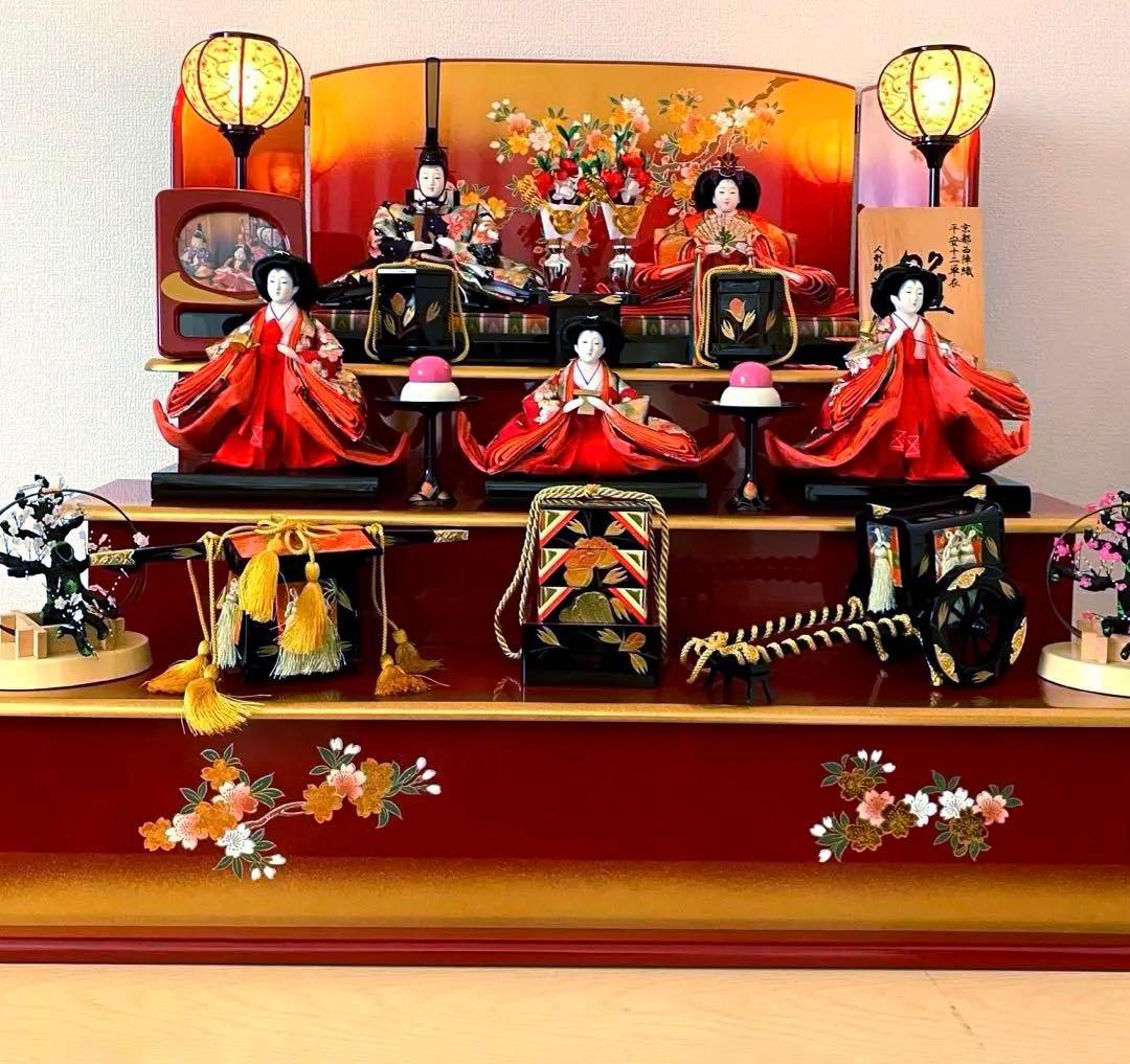 美品　雛人形　三段飾り雛