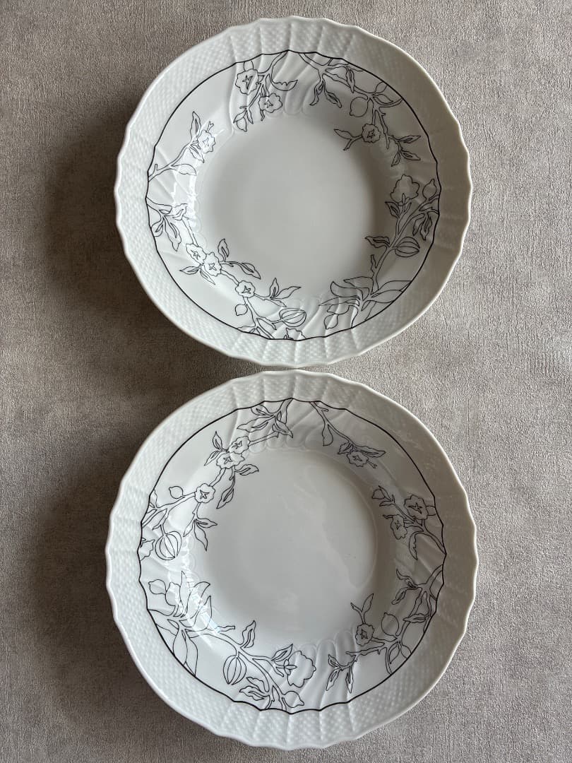 Richard Ginori ラマージュノア ベッキオホワイト ディープ 2枚