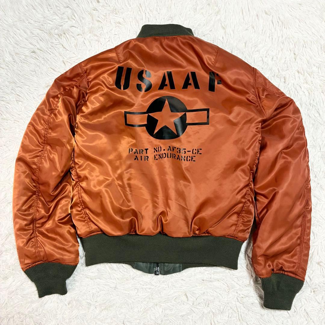 【AVIREX】 MA-1 フライトジャケット ステンシル REBUILD M