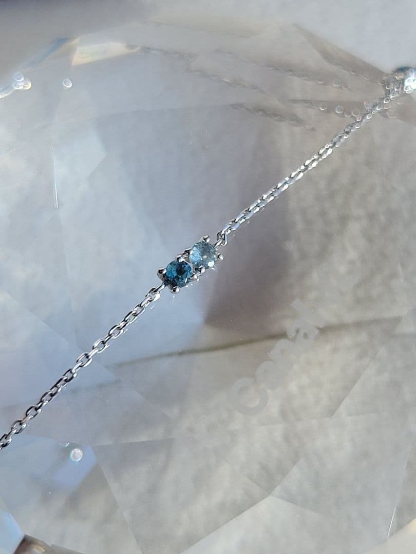 美品★Canal 4℃ K10 WG ブレスレット ブルートパーズ アクアマリン