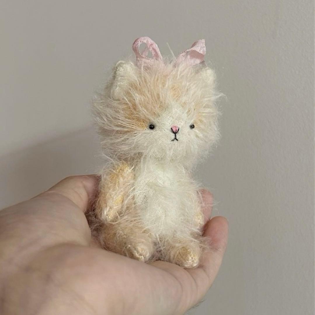 ミックスカラー仔猫 アーティストベア 海外作家様 ハンドメイド ぬいぐるみ