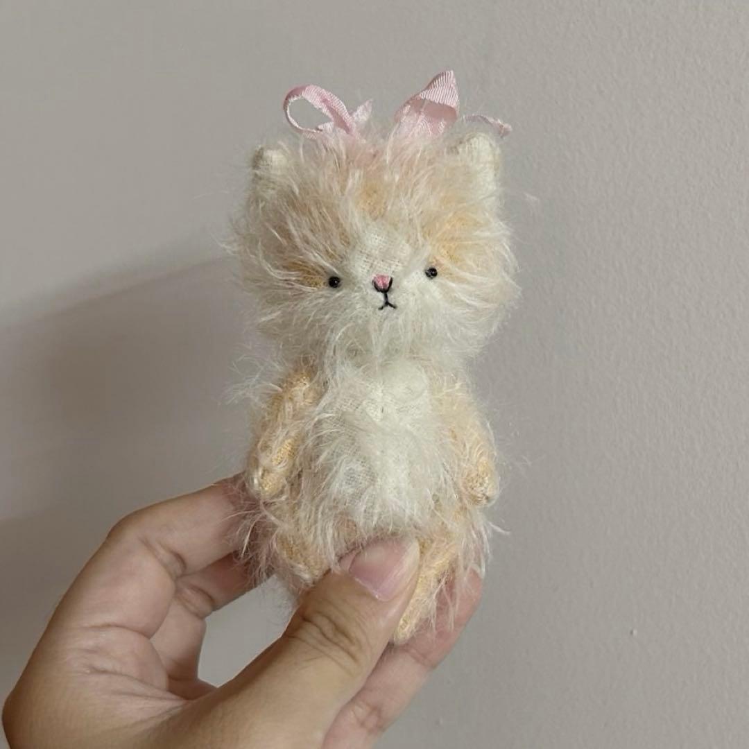 ミックスカラー仔猫 アーティストベア 海外作家様 ハンドメイド ぬいぐるみ