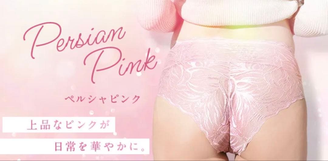 momoful スワンブラック/ピンクレースブラジャーショーツ