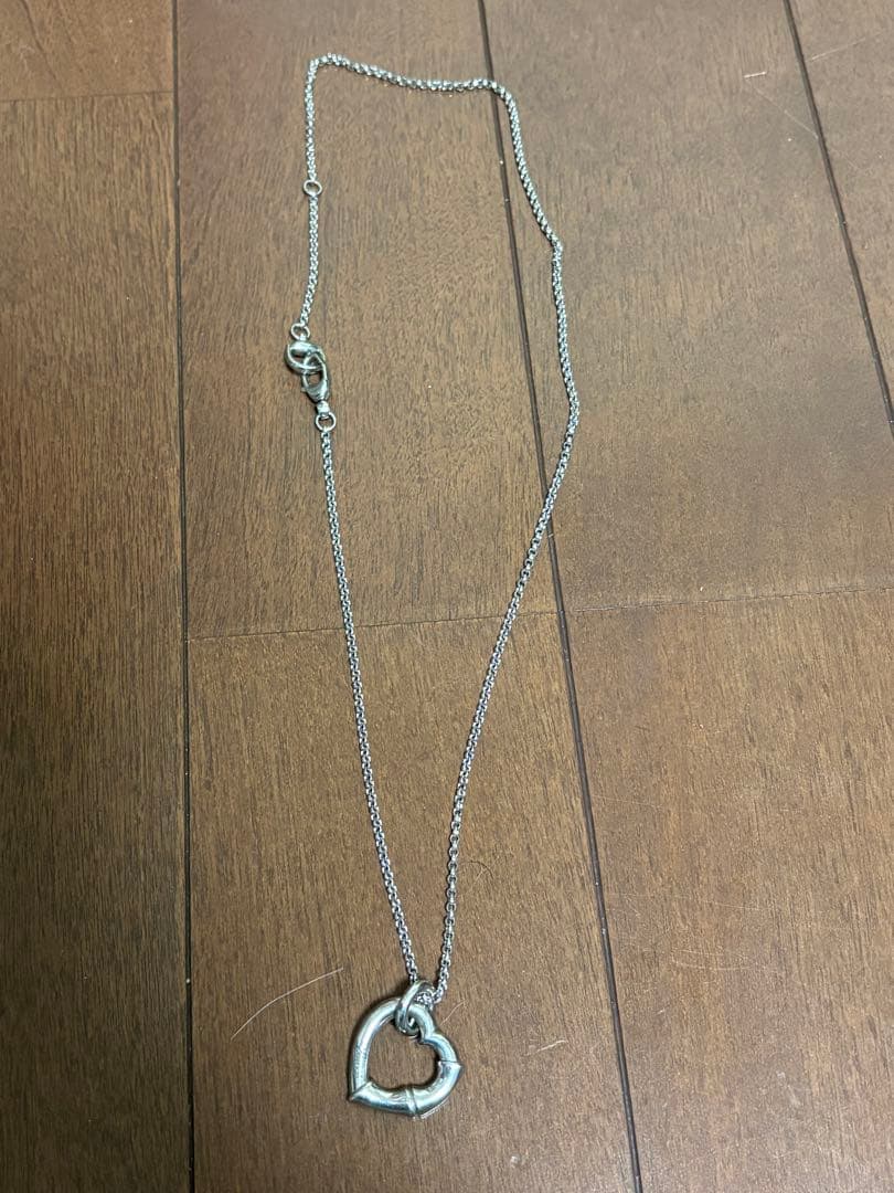 たくむくん着用　グッチ ネックレス バンブー ハート シルバー925