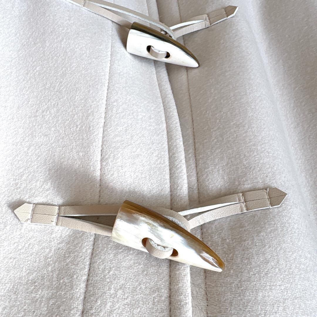 美品⭐️SHIPS カシミヤ混フォックスファー ダッフルコート36 アイボリー