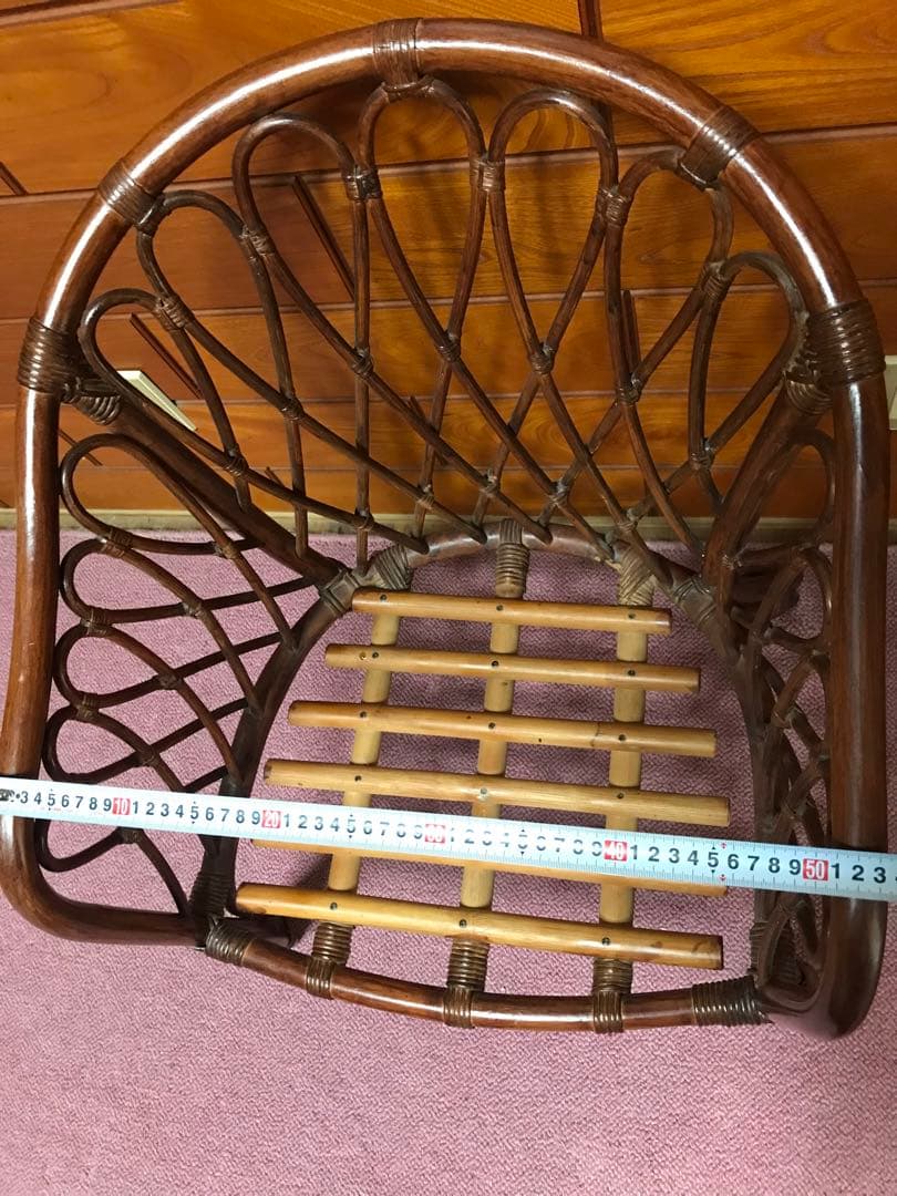 ラタン 籐家具 チェア 1脚 ヴィンテージ 古家具 ビンテージ