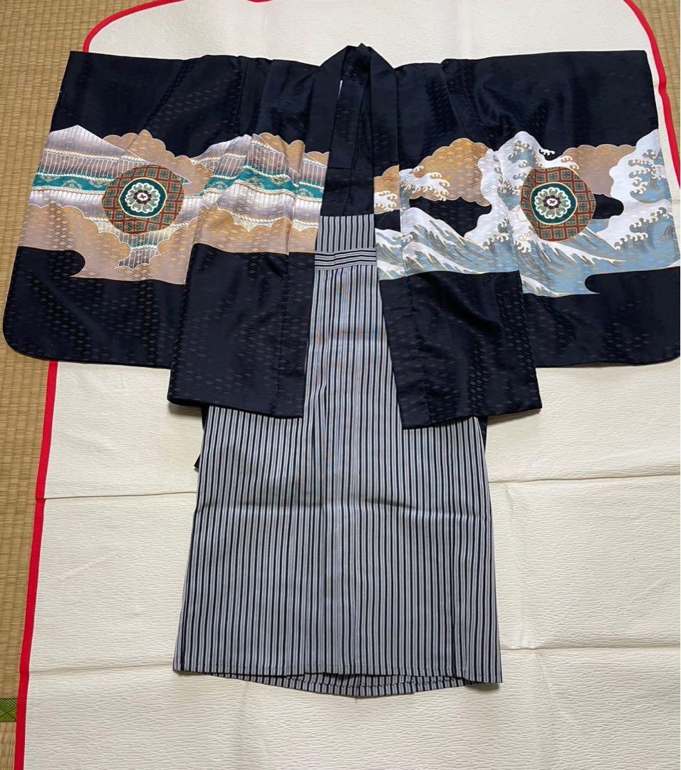 袴セット　七五三　箱入り　男の子　兜　黒