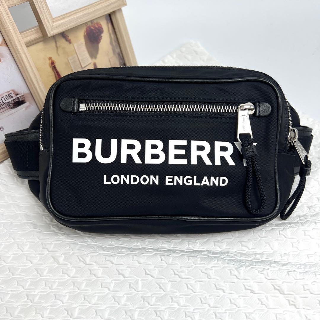 ✨極美品✨BURBERRY バーバリー　ロゴプリント　ボディバッグ　ナイロン