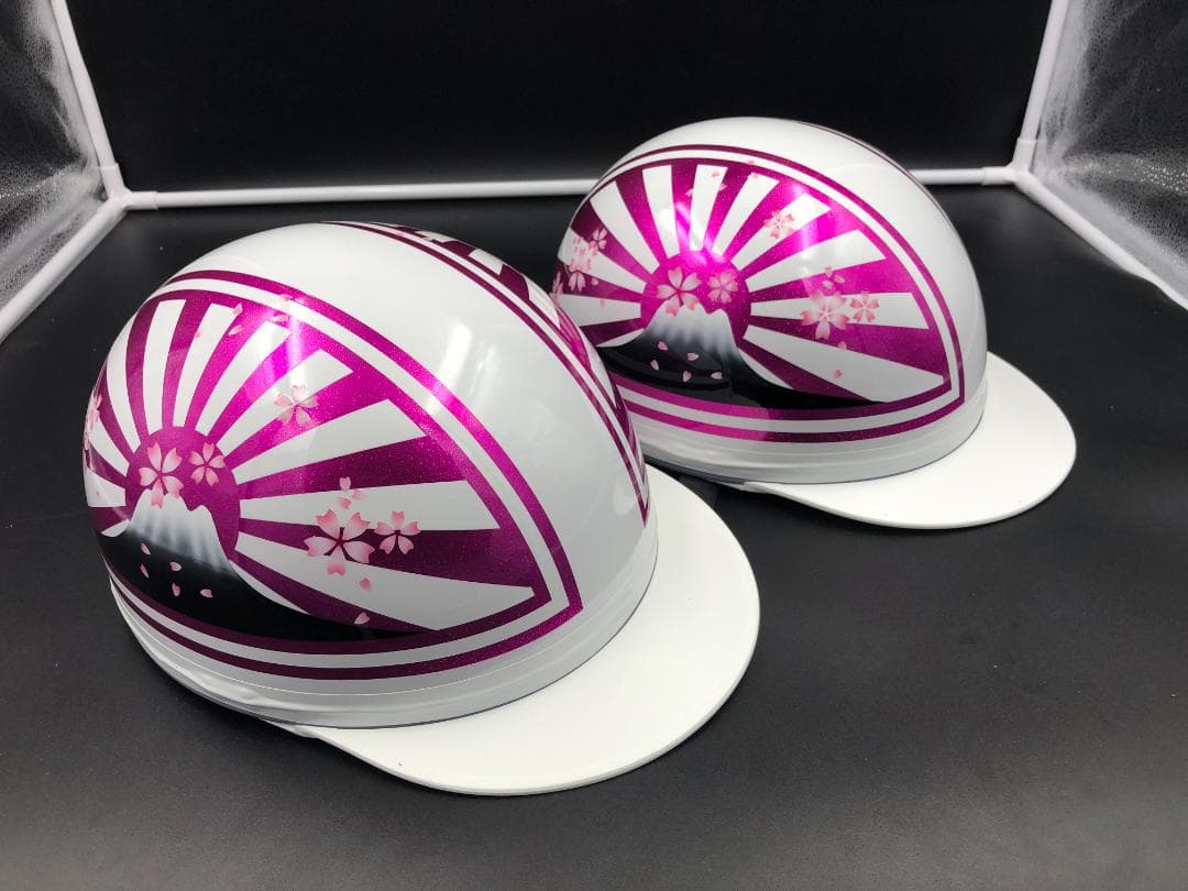 コルク半　カスタム　富士日章　マジック　ホワイトピンクラメ　桜　セット