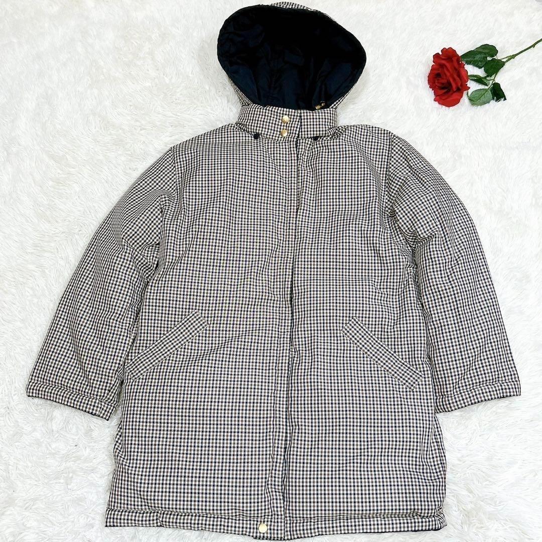 未使用級美品✨　アクアスキュータム　ダウンジャケット　リバーシブル　チェック柄