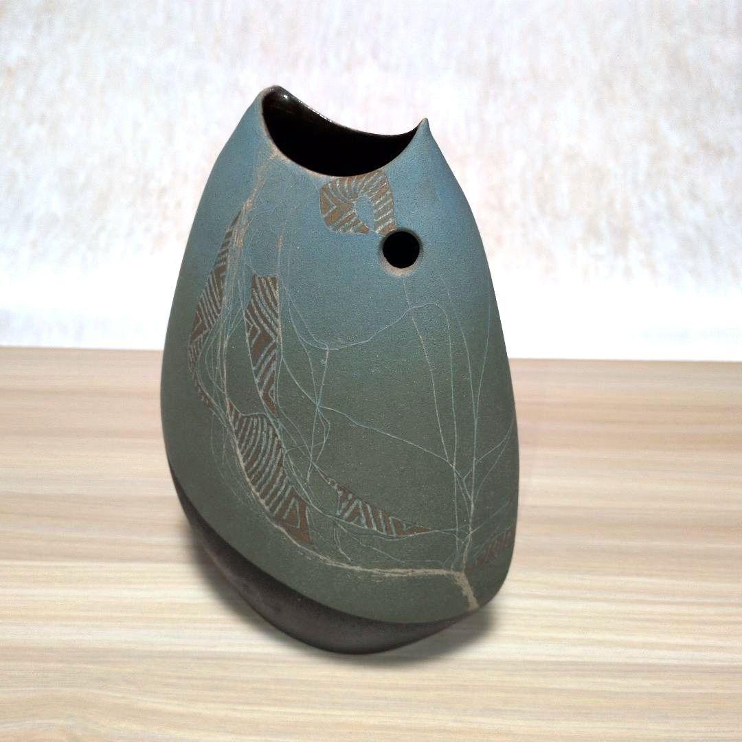 小林政美氏作 焼〆釉彩器