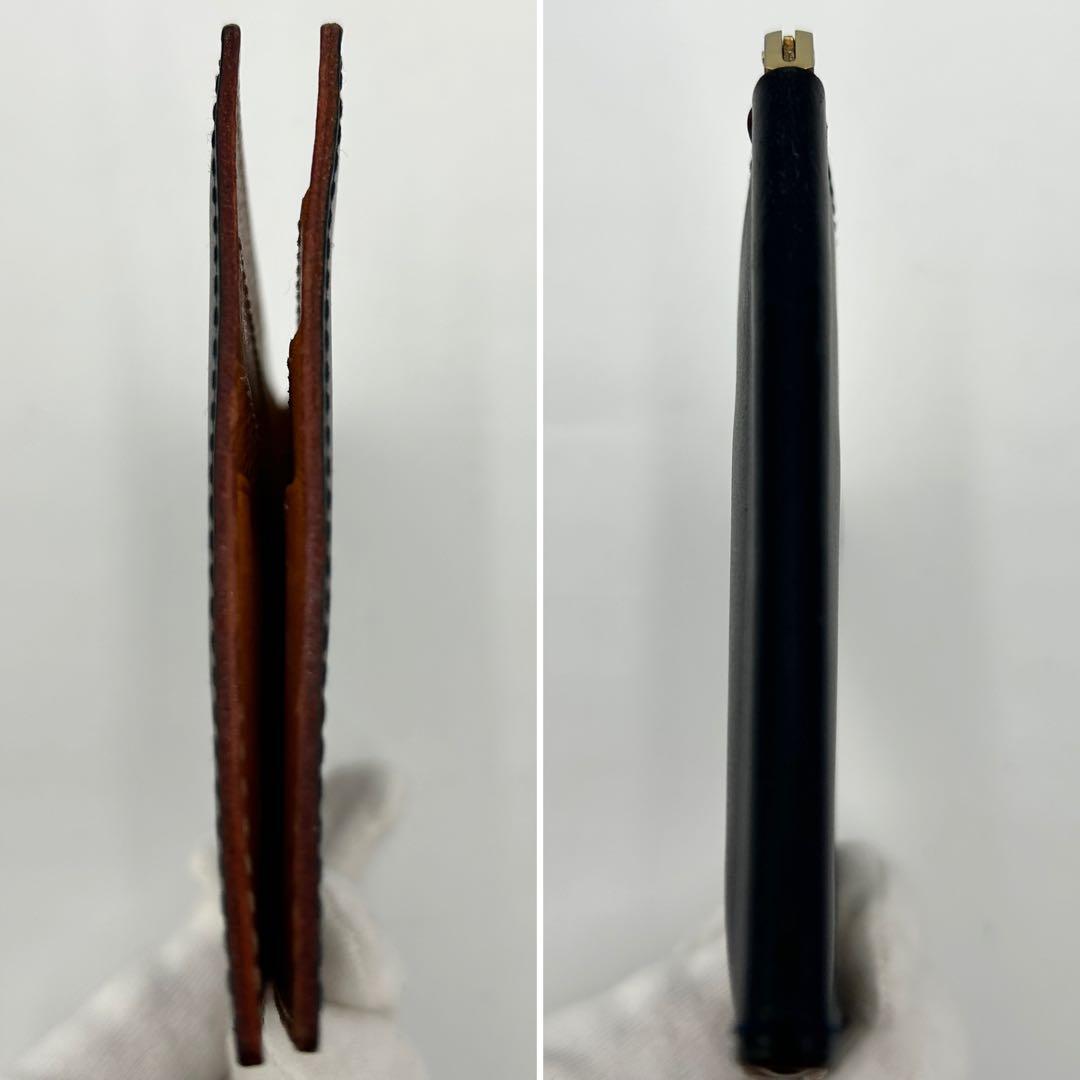 GANZO ガンゾ コードバン レザー マネークリップ　二つ折り ブラック