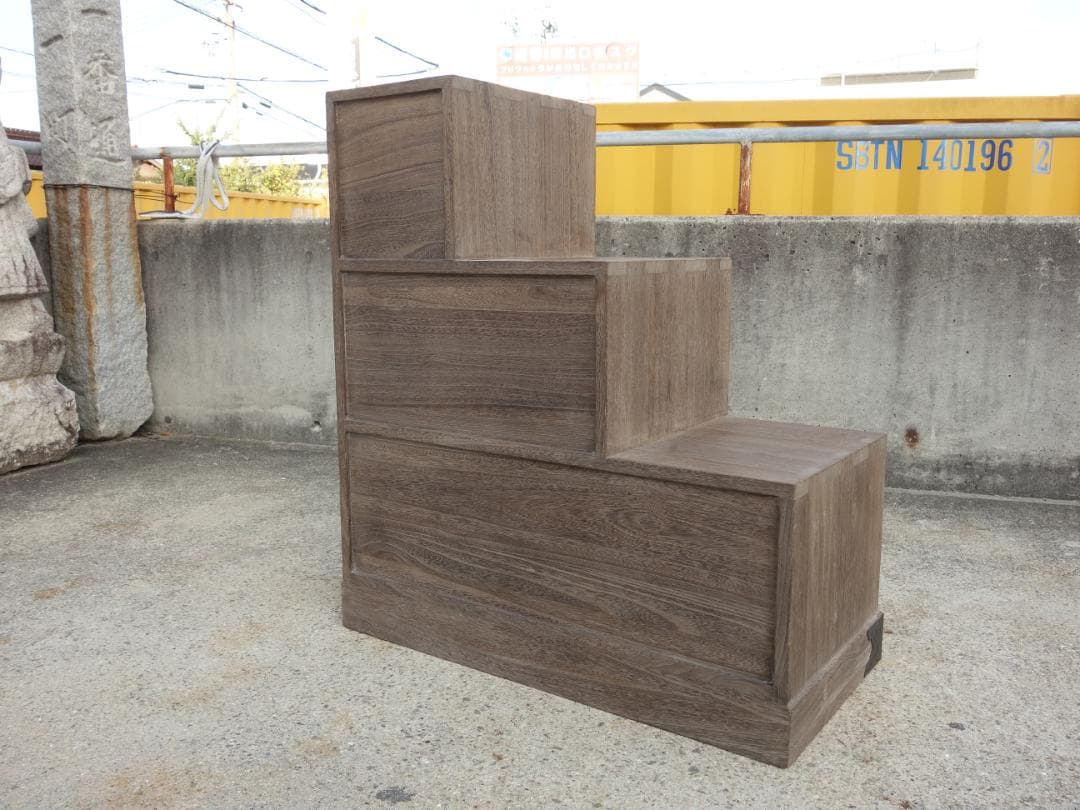 K▼桐箪笥 たんす 階段ダンス 和家具 和箪笥 チェスト 収納 (38757)