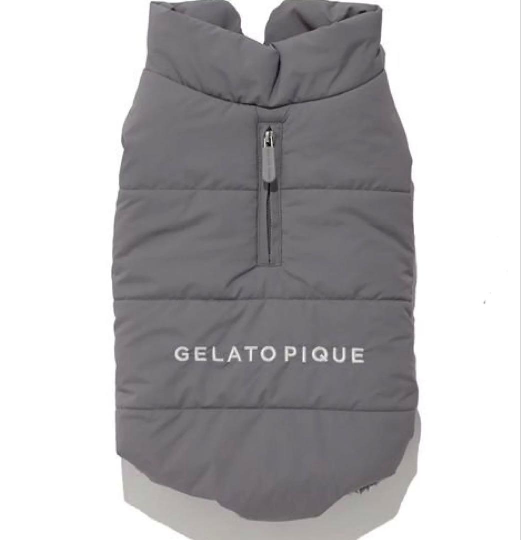 ジェラートピケ　中綿ベスト　XXLサイズ　グレー　犬 ドッグ　ダウン