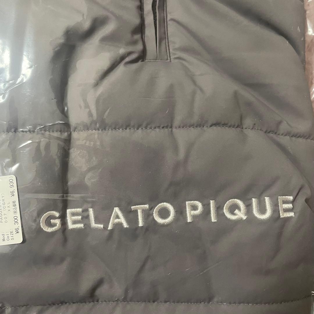 ジェラートピケ　中綿ベスト　XXLサイズ　グレー　犬 ドッグ　ダウン