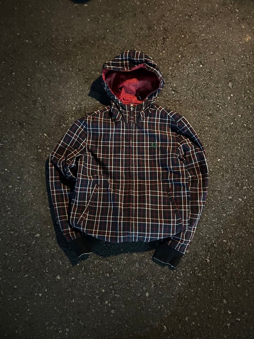 00s フレッドペリー　リバーシブルブルゾン　チェック柄　archive y2k