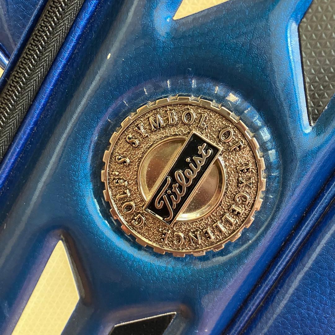 タイトリスト エナメルキャディバック　9.5インチ　青　ブルー