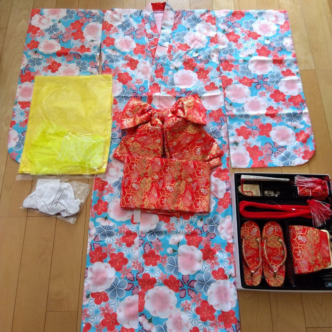 子供用花柄着物 フルセット 七五三 ７歳 花ひめ