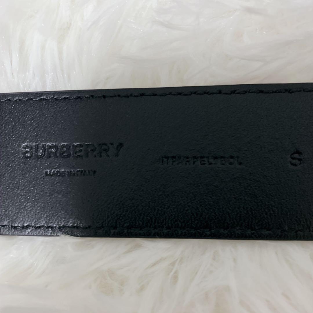 極美品 バーバリー PVC ベルト TBノバチェック ユニセックス ゴールド金具