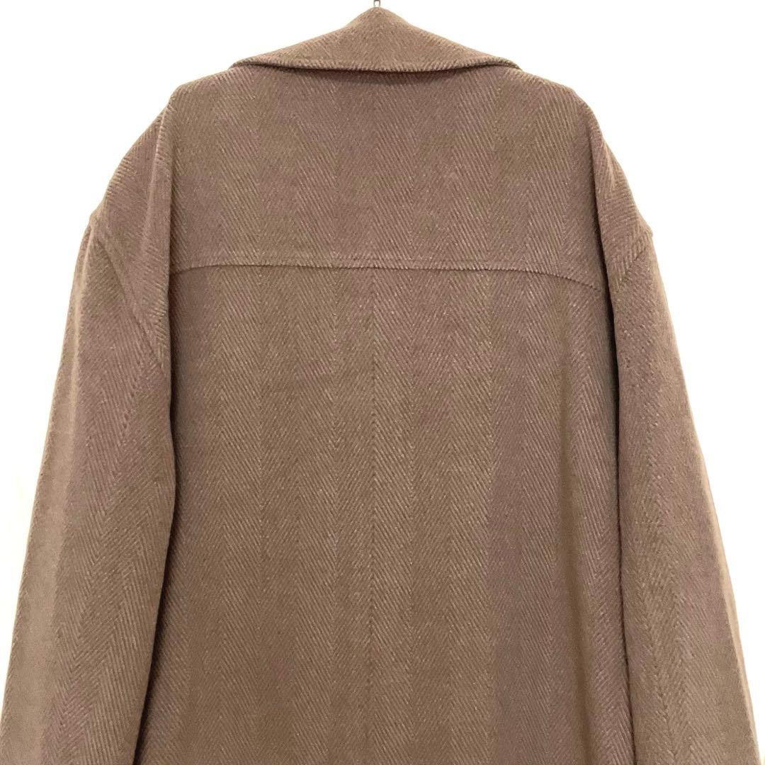 専用　80s Daks 高級ウール ヘリンボーン ハーフコート レトロ ゆるダボ