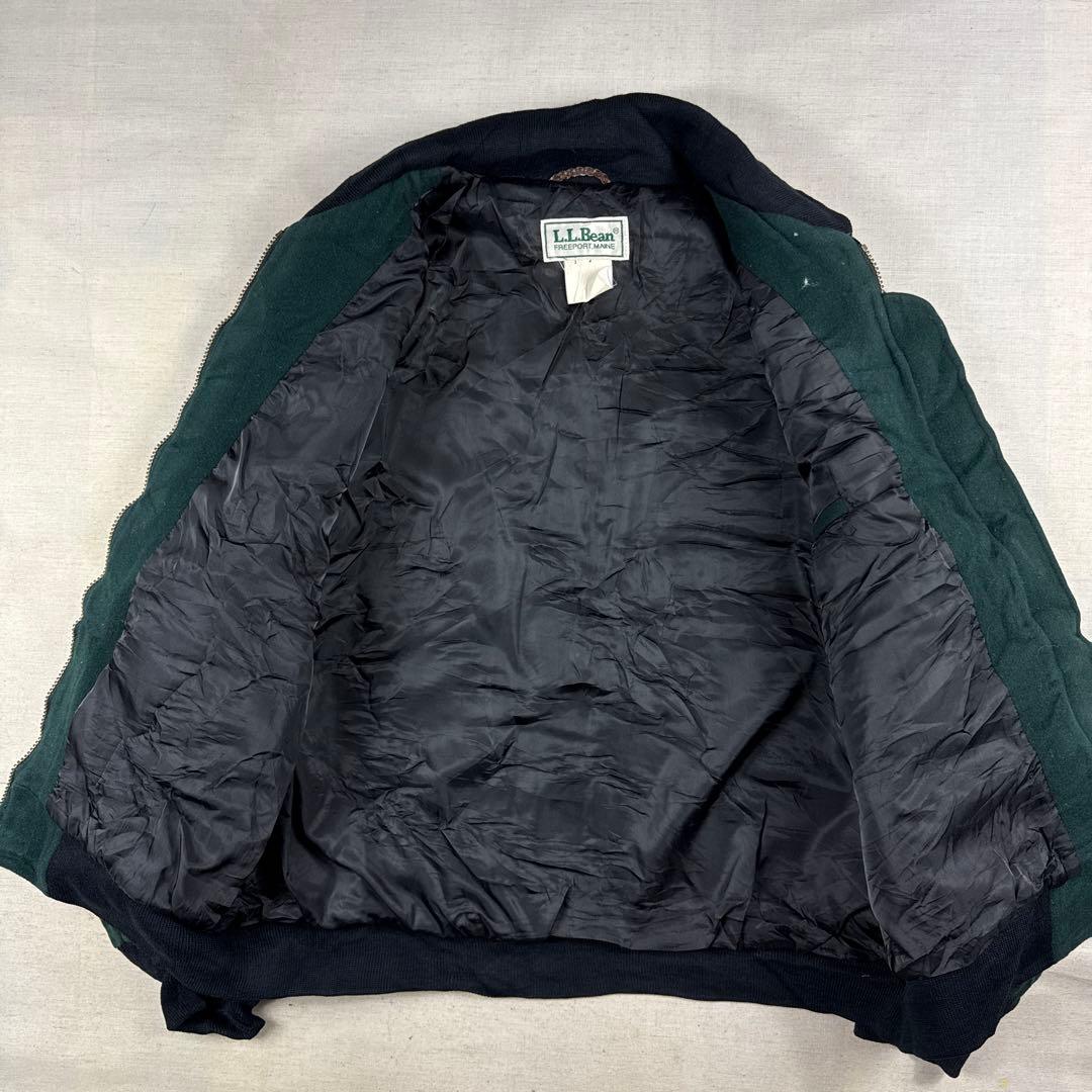 80s USA製 llbean ウール スタジャン スタジアム ジャケット L