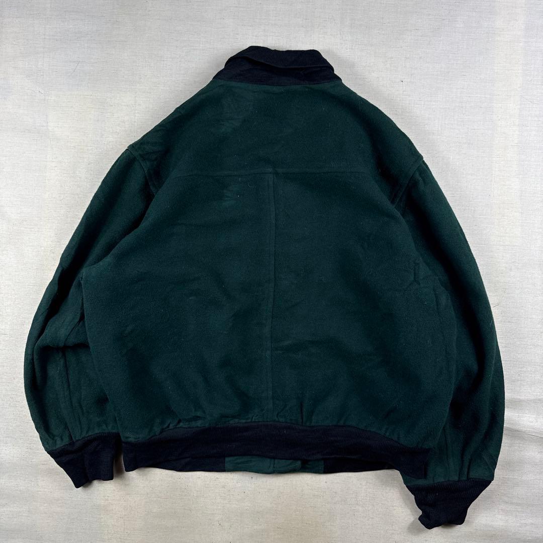 80s USA製 llbean ウール スタジャン スタジアム ジャケット L