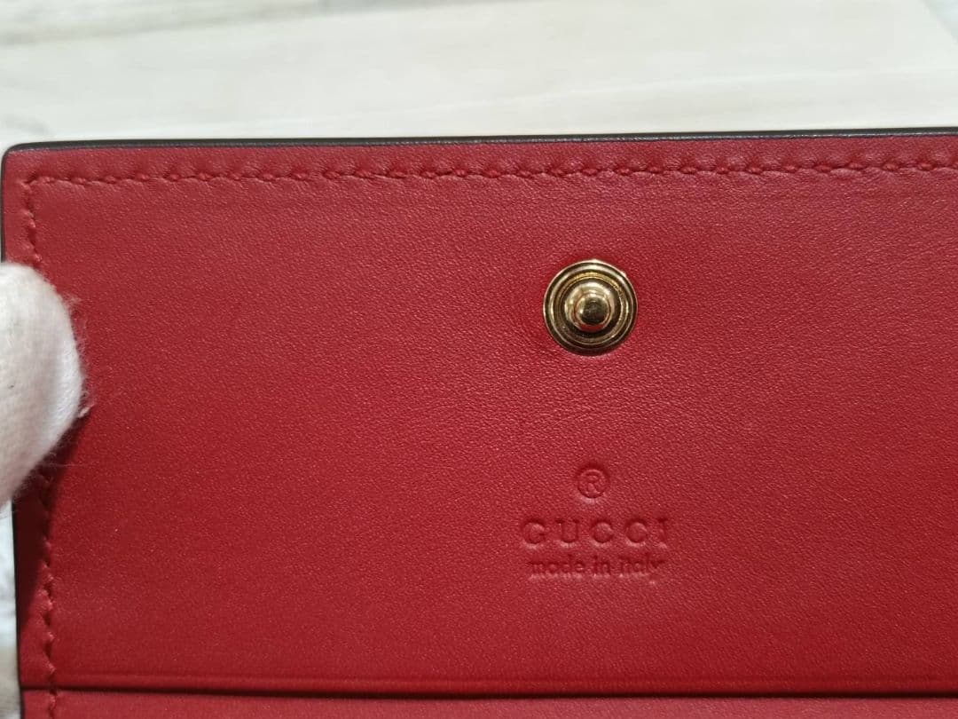 【のすけ】【美品】GUCCI　グッチ　折り財布　ブルームス　花柄