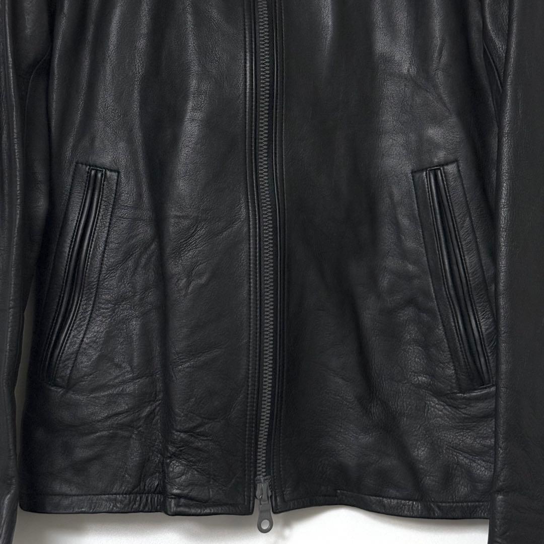 wjk カウレザー シングル ライダースジャケット ジャケット ブラック M