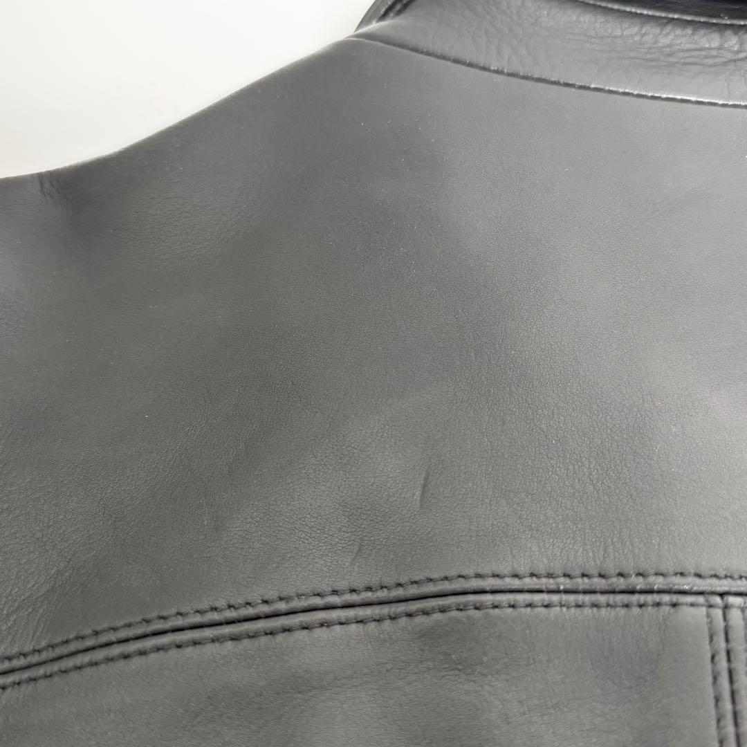 wjk カウレザー シングル ライダースジャケット ジャケット ブラック M