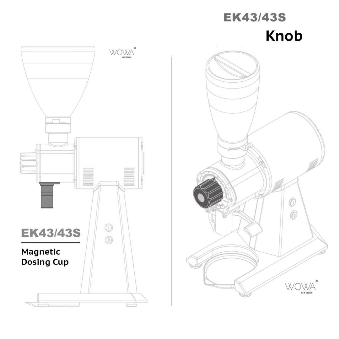 Mahlkonig EK43/43S 粉受けカップ ＋ノブ (ブラック )
