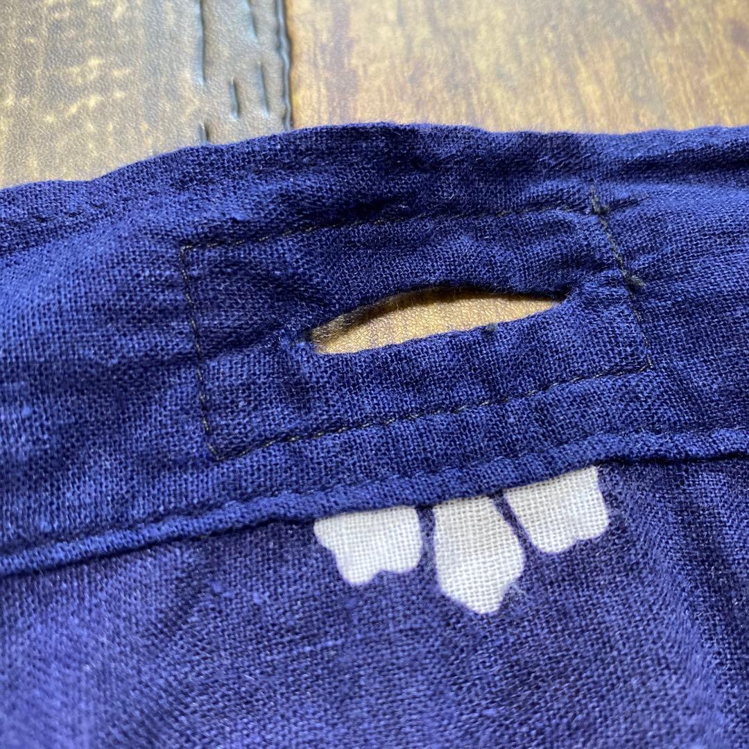 1970年代昭和レトロアンティーク紺花柄フレアスカートコットン巻きスカート 浴衣