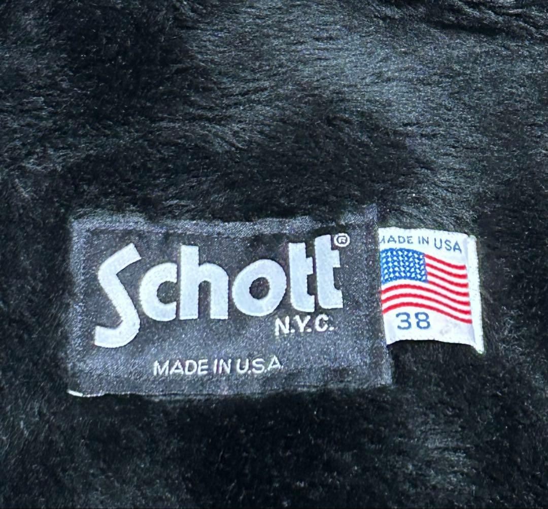 ①schott 641ライナー付【38】 米国製革ジャンninjaハーレーgpz