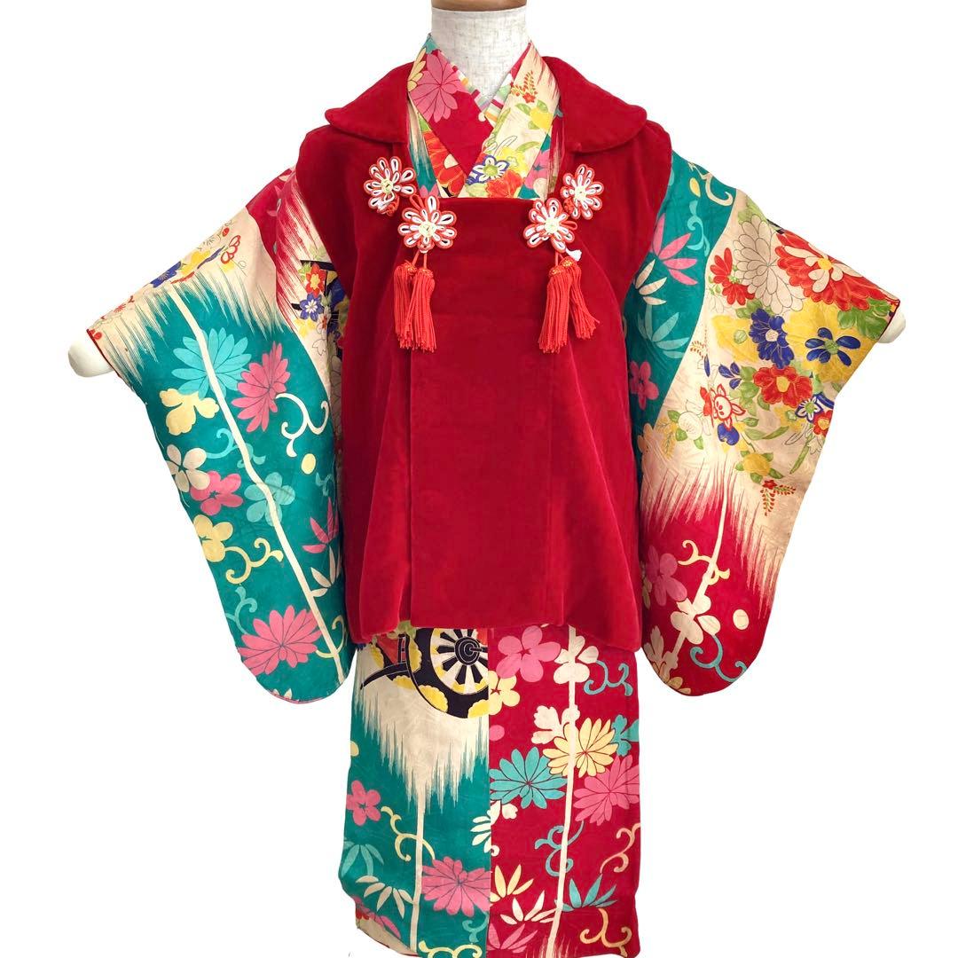 アンティーク女の子 子供着物 七五三 アンティーク着物 NO8