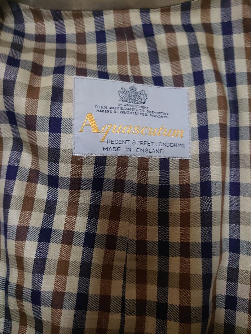 値下げ！美品☆ Aquascutum アクアスキュータム トレンチコート 英国製