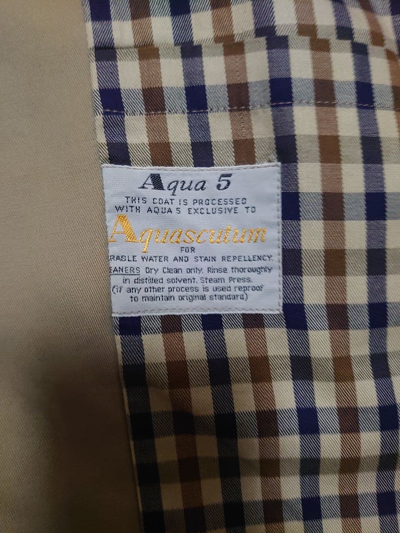 値下げ！美品☆ Aquascutum アクアスキュータム トレンチコート 英国製