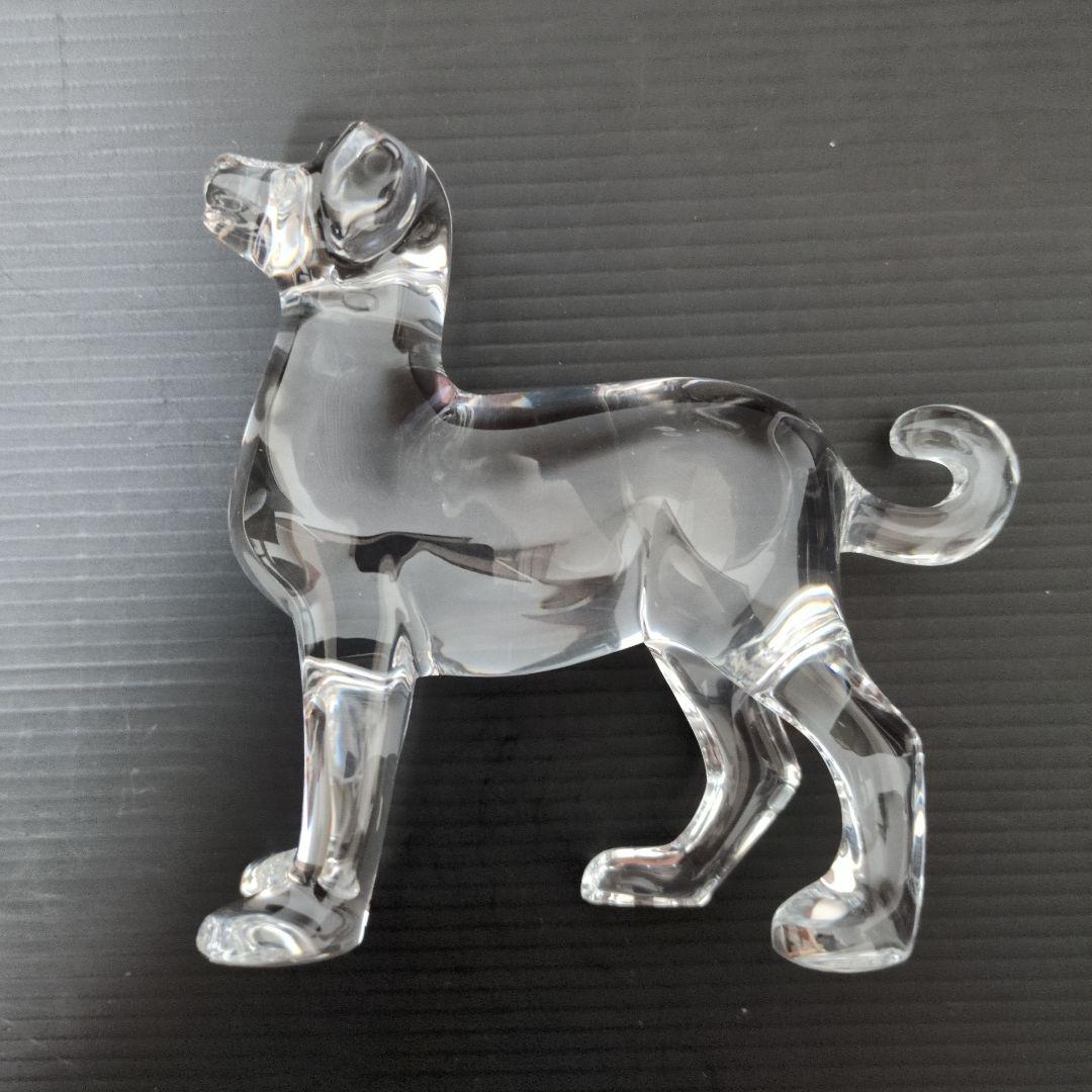 （美品） Baccarat バカラ クリスタル フィギュリン 犬 いぬ