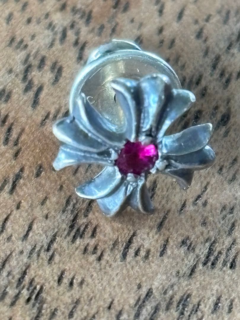 正規品 クロムハーツ　CHプラスwithルビーピアス