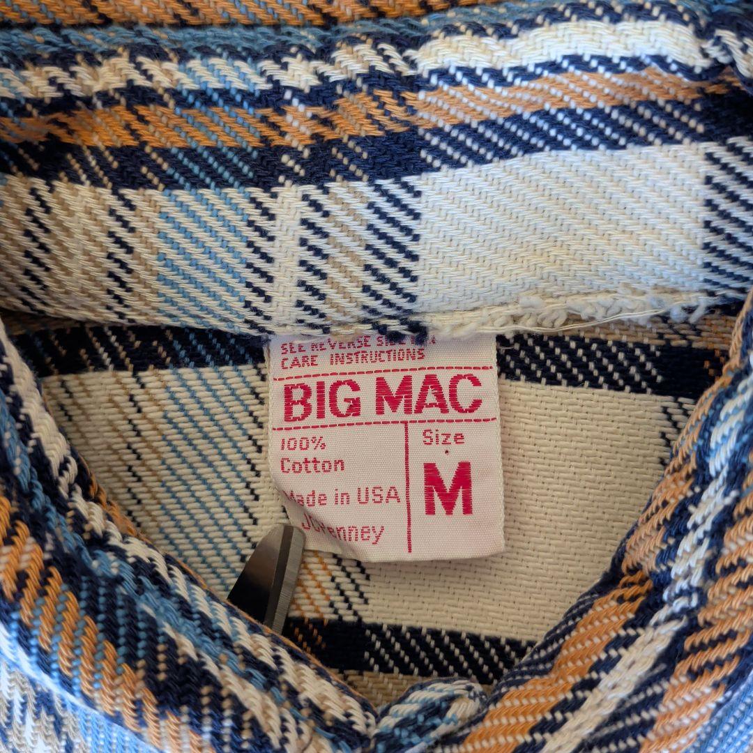 70s BIGMAC ビックマック ネルシャツ USA製 良配色 サイズM