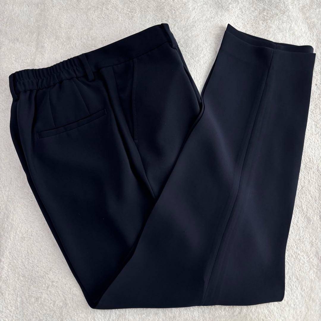 ✨️美品✨️ PLST プラステ スーツ ノーカラー パンツ ネイビー Mサイズ