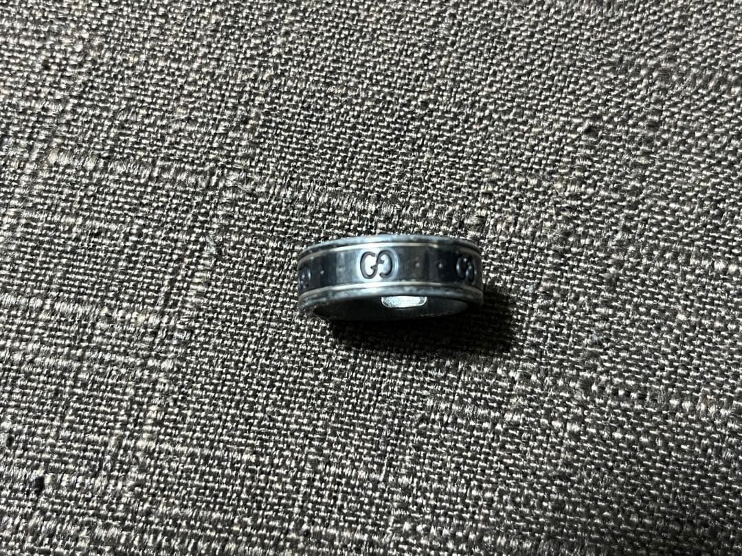 GUCCI ブラックリング 18K 18号