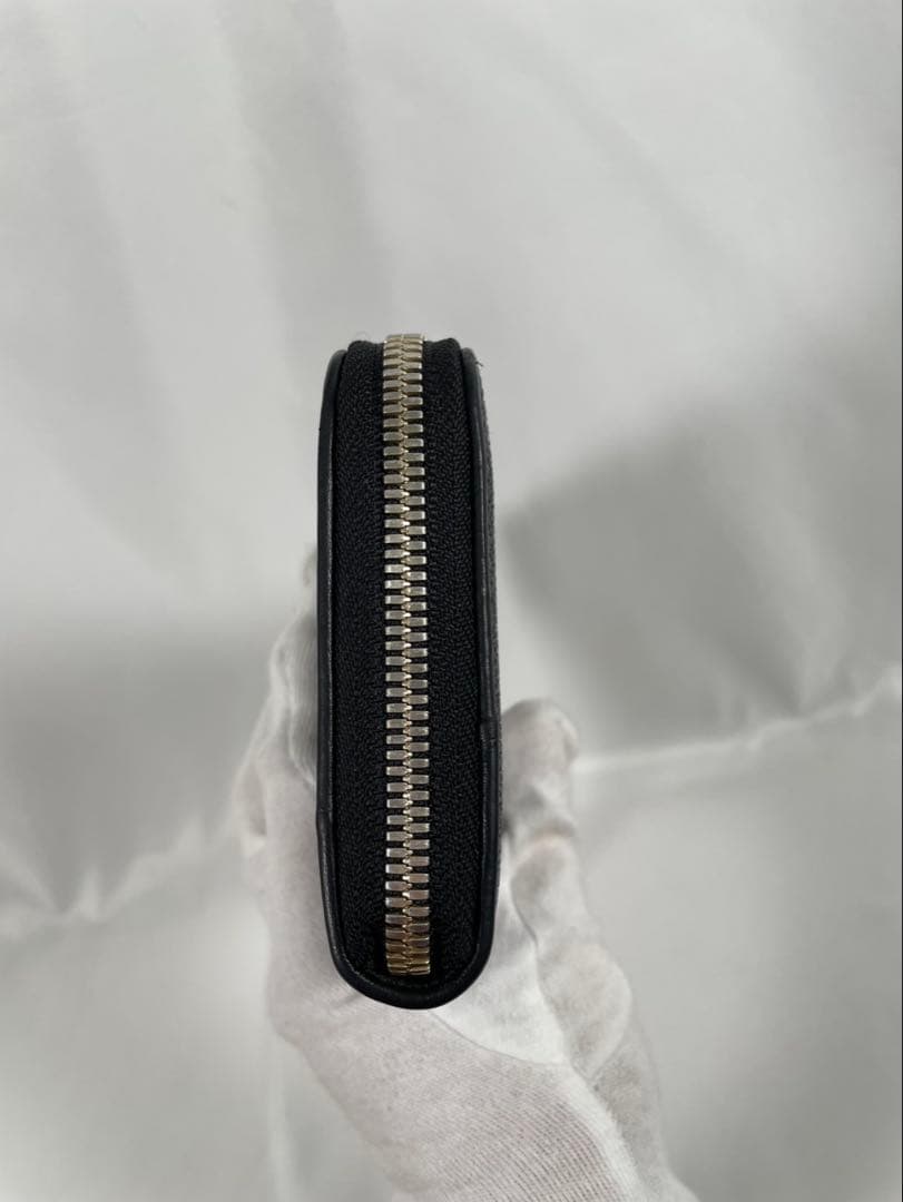 美品 BAHARI バハリ 長財布 ラウンドファスナー ガルーシャ キャビア