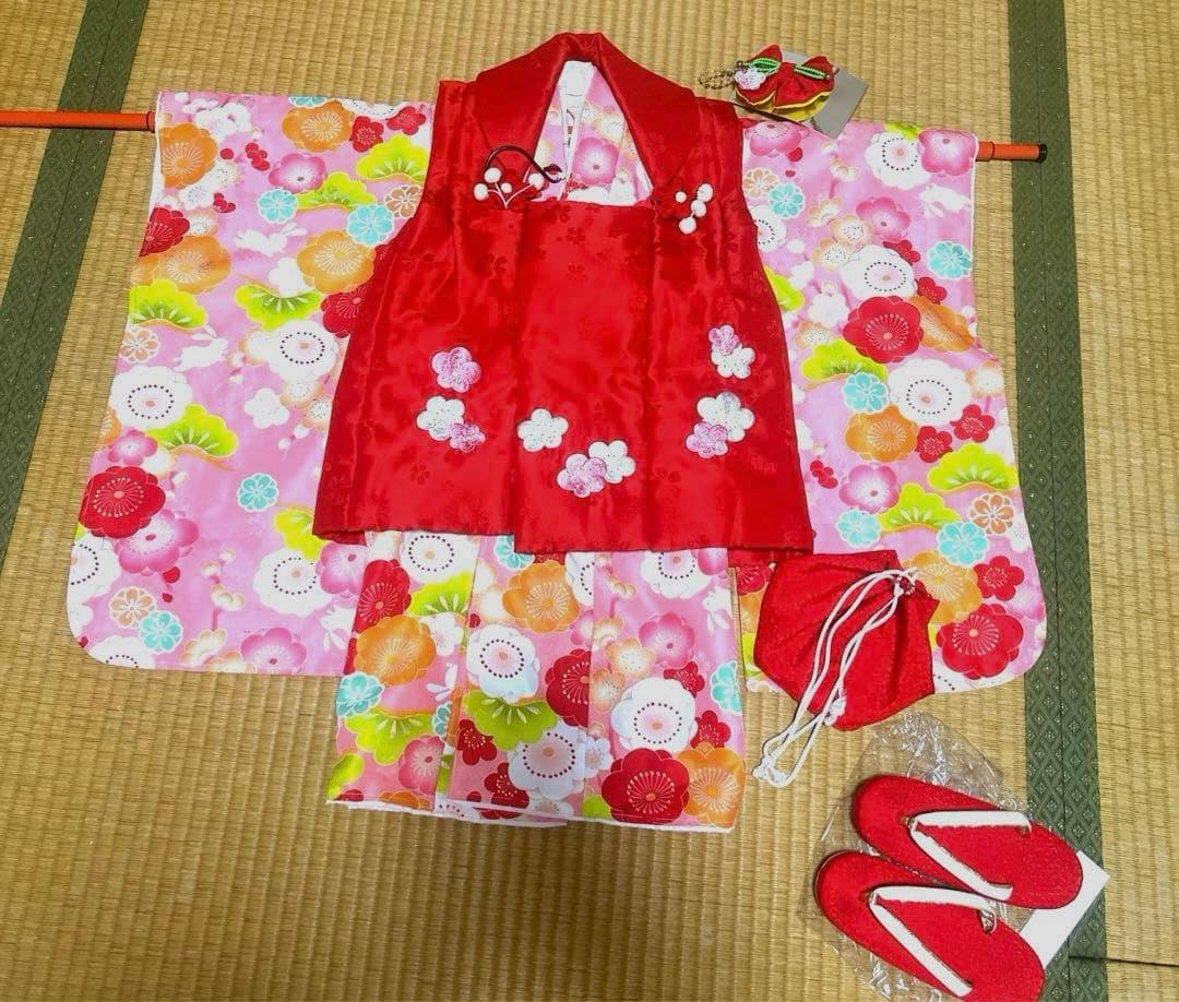 着物 七五三 3歳 女の子 セット 中古品 子供着物