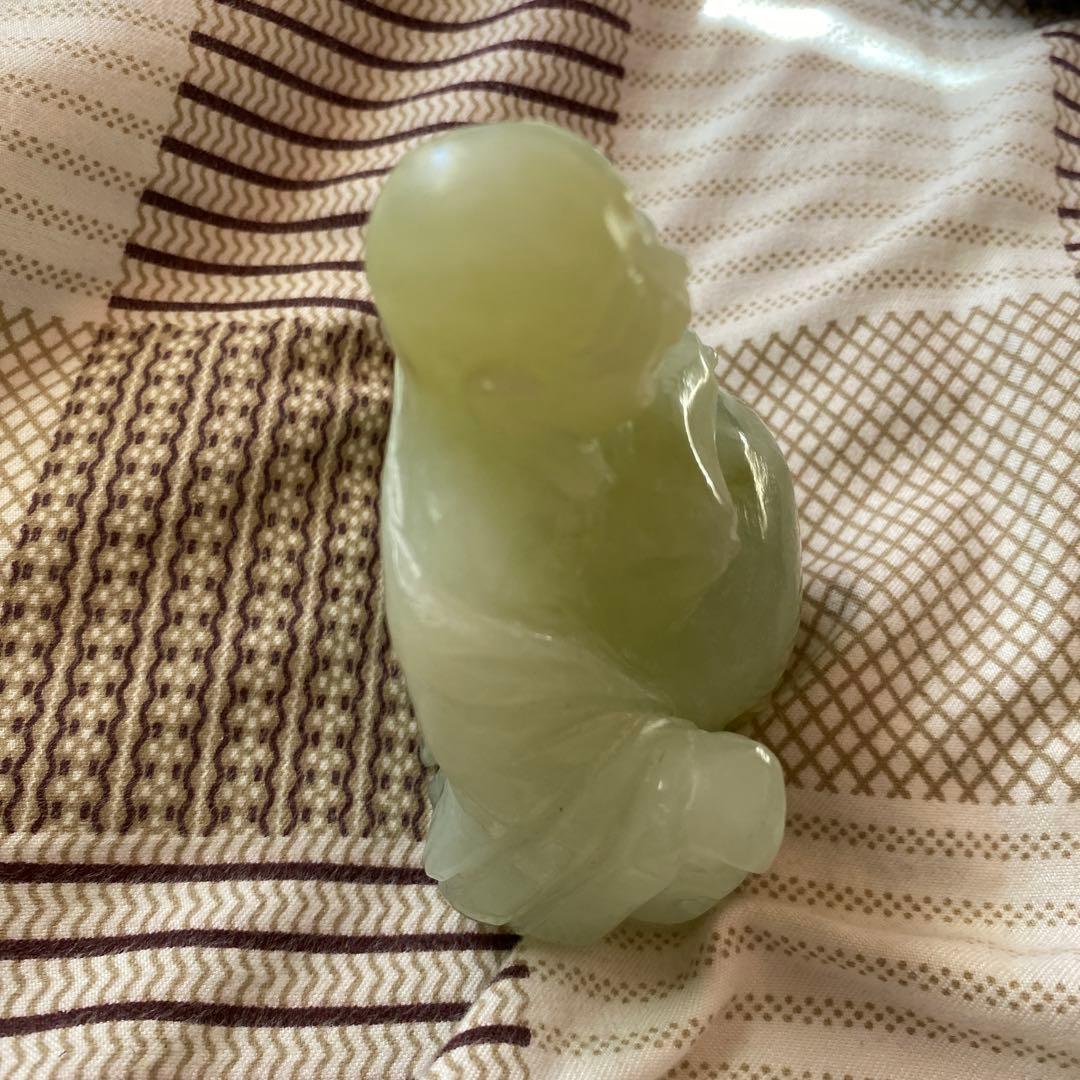 翡翠? 中国古美術 置物 木製台座付き