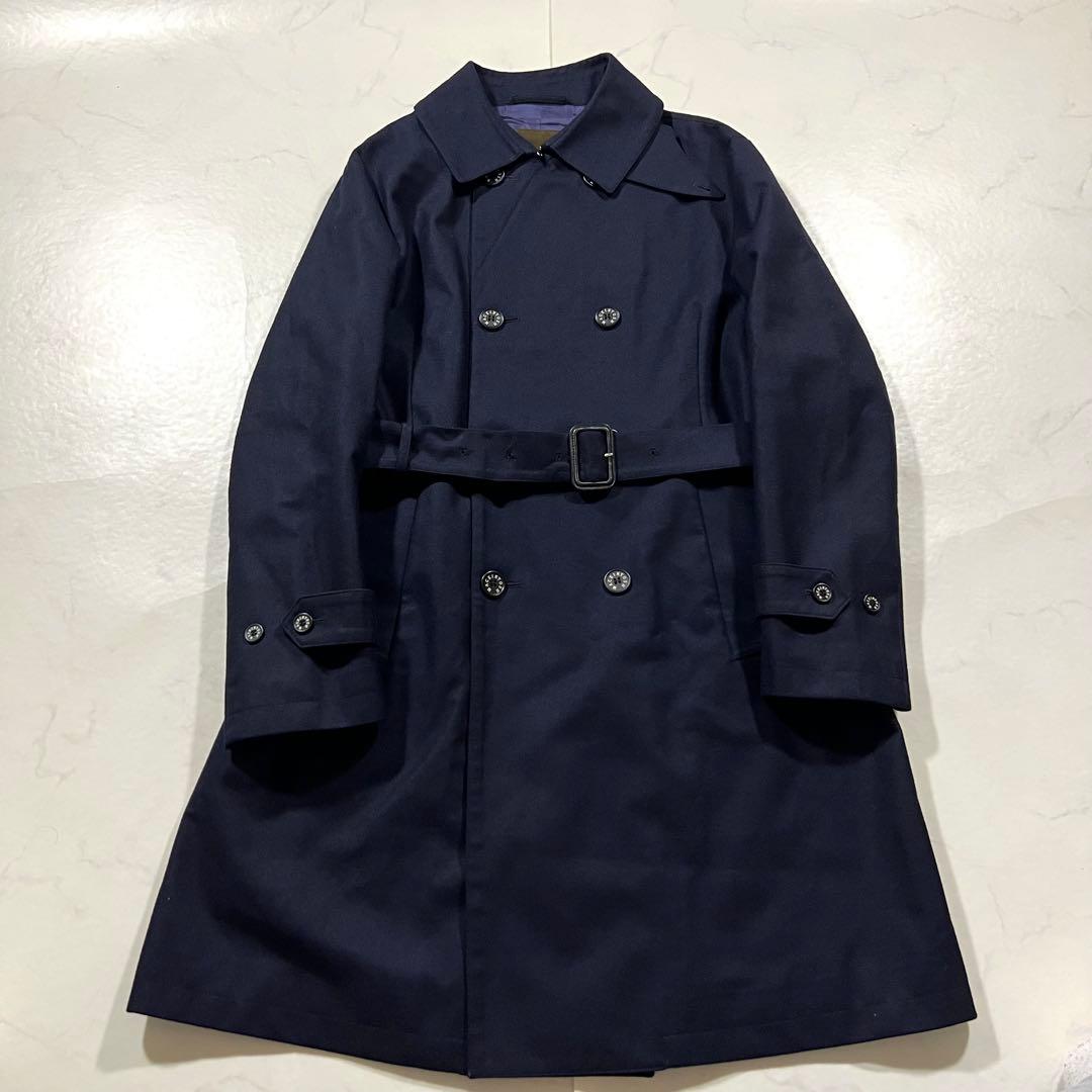 美品 マッキントッシュ ロロピアーナ ウール ダブル トレンチコート 42 XL