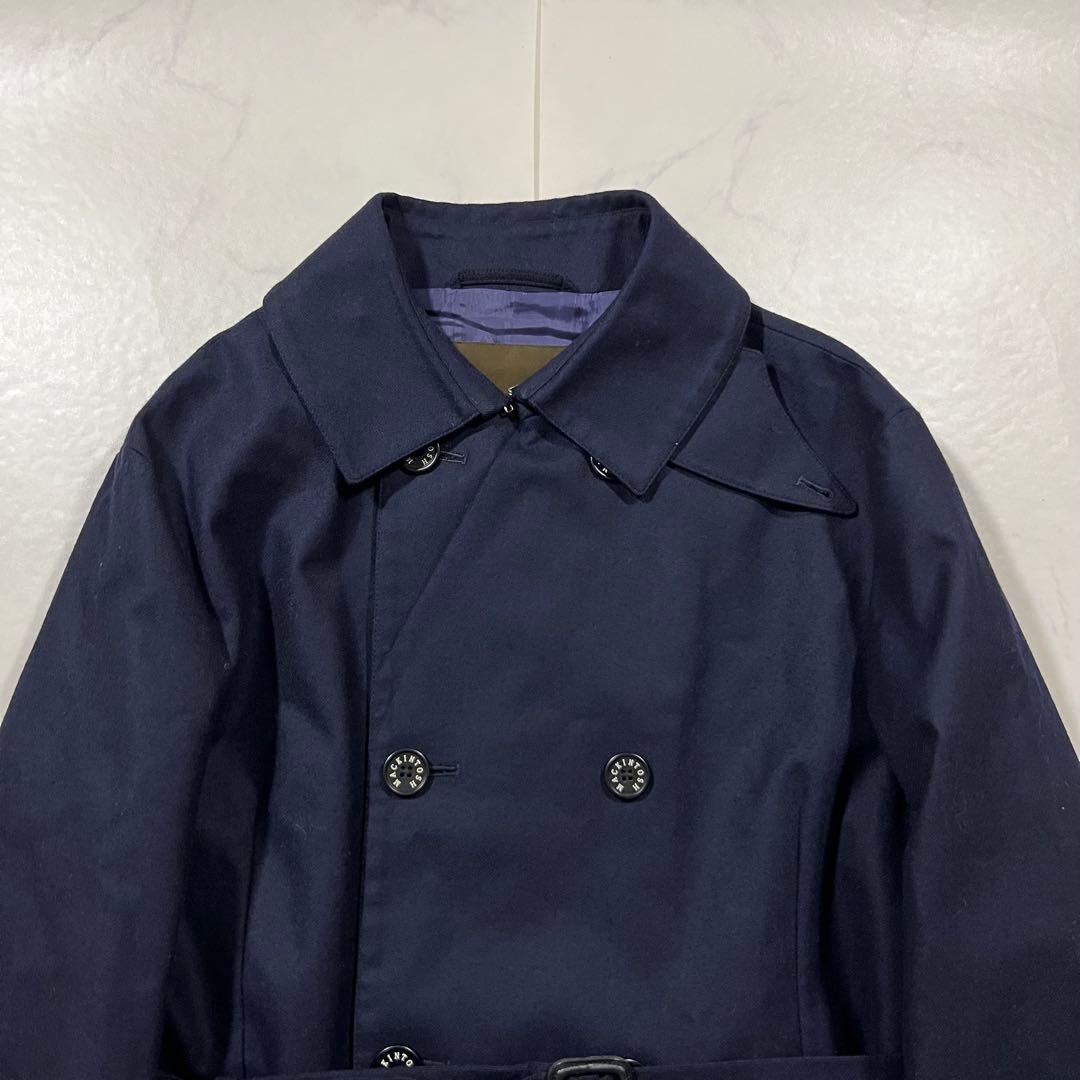 美品 マッキントッシュ ロロピアーナ ウール ダブル トレンチコート 42 XL