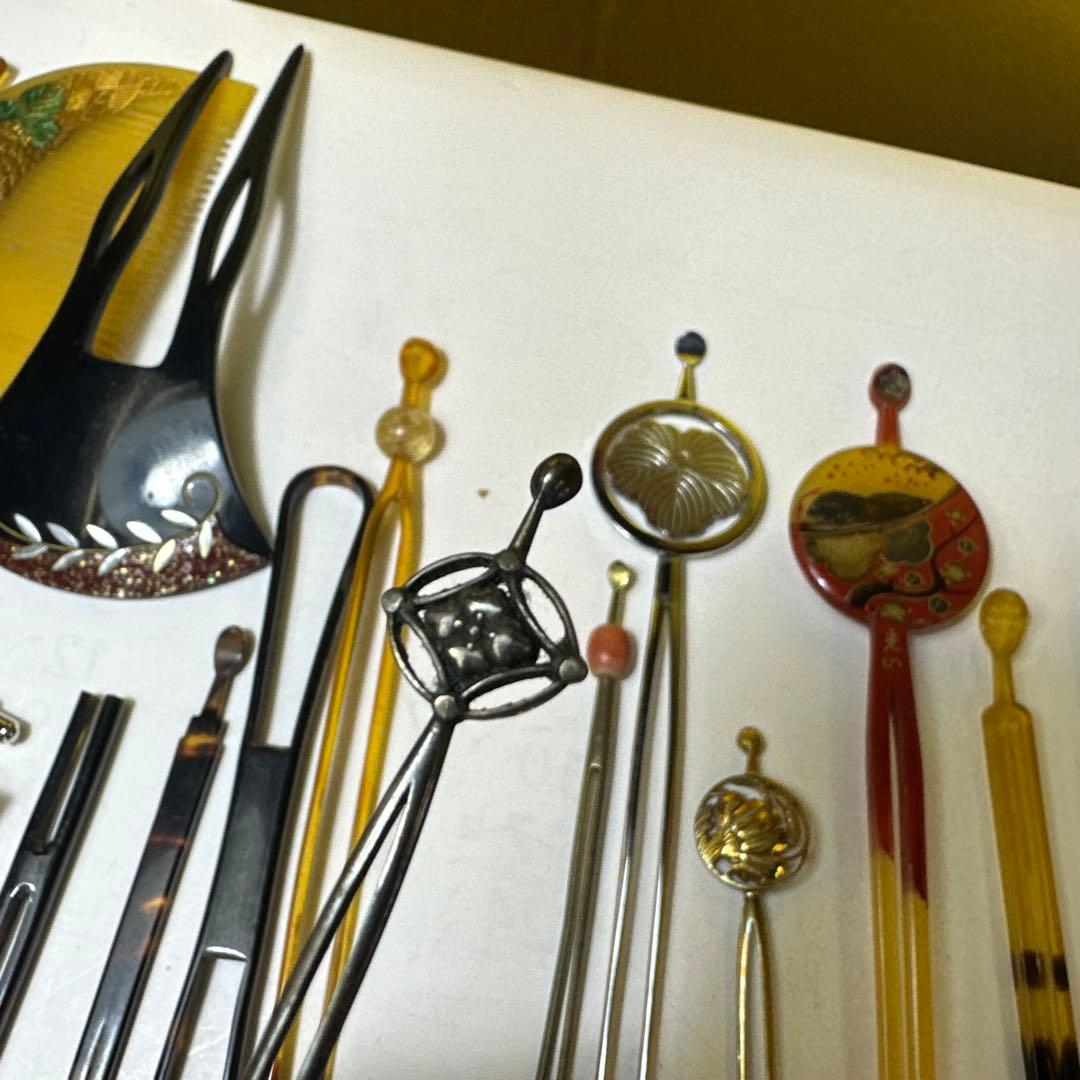 髪飾り，アクセサリー，鼈甲，金工，まとめ売り